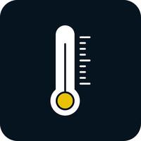 Thermometer-Glyphe zweifarbiges Symbol vektor