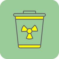 toxisk avfall fylld gul ikon vektor