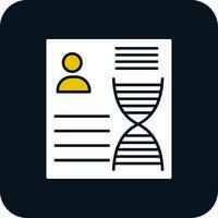 DNA-Glyphe zweifarbiges Symbol vektor