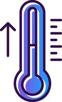 Thermometer Gradient gefüllt Symbol vektor