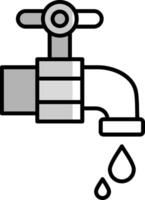 Wasserhahn gefüllt Hälfte Schnitt Symbol vektor