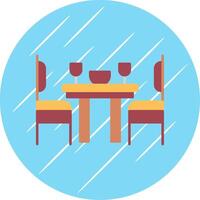 Essen Zimmer eben Blau Kreis Symbol vektor