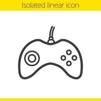 Gamepad-lineares Symbol. dünne Linie Abbildung. Joystick-Kontursymbol. Vektor isolierte Umrisszeichnung