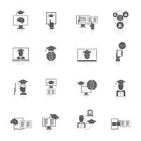 Online-Bildungs-Icons vektor