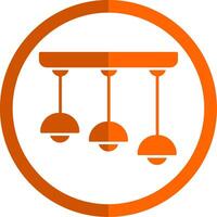 Decke Glyphe Orange Kreis Symbol vektor
