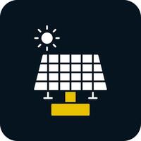 Solarpanel-Glyphe zweifarbiges Symbol vektor