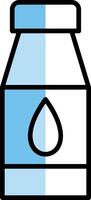 Wasser Flaschen gefüllt Hälfte Schnitt Symbol vektor