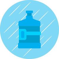 Wasser Flasche eben Blau Kreis Symbol vektor