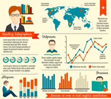 Lesen Infographik Set vektor