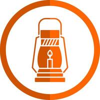 Gas Lampe Glyphe Orange Kreis Symbol vektor