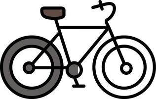 Fahrrad gefüllt Hälfte Schnitt Symbol vektor