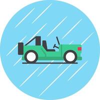 Safari Jeep eben Blau Kreis Symbol vektor