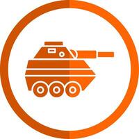 Infanterie van Glyphe Orange Kreis Symbol vektor