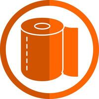 Toilette rollen Glyphe Orange Kreis Symbol vektor