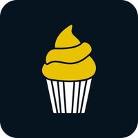 Cupcake-Glyphe zweifarbiges Symbol vektor