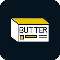 Butter-Glyphe zweifarbiges Symbol vektor