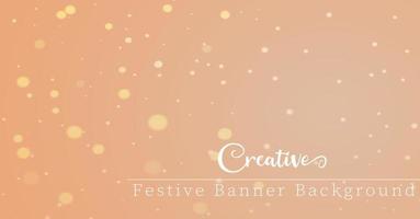 einfacher und kreativer Festivalvektorhintergrund mit gelb leuchtenden Punkten auf hellorangefarbenem oder hellrosa Hintergrund. Kreatives Festivalbanner für die Förderung und Werbung der Weihnachtszeit. vektor