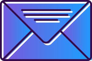 Email Gradient gefüllt Symbol vektor