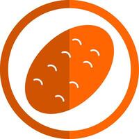 potatis glyf orange cirkel ikon vektor