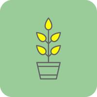 Pflanze gefüllt Gelb Symbol vektor