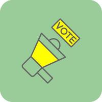 Kampagne gefüllt Gelb Symbol vektor