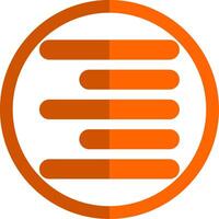 horizontal richtig ausrichten Glyphe Orange Kreis Symbol vektor