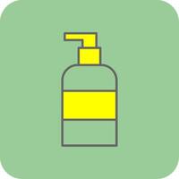 Flüssigkeit Seife gefüllt Gelb Symbol vektor