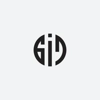 gid monogram design vektor