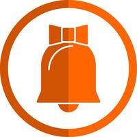 Hochzeit Glocke Glyphe Orange Kreis Symbol vektor