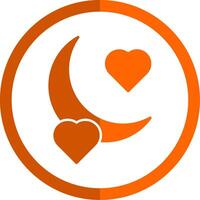 Honig Mond Glyphe Orange Kreis Symbol vektor