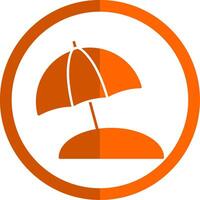 Sommer- Glyphe Orange Kreis Symbol vektor