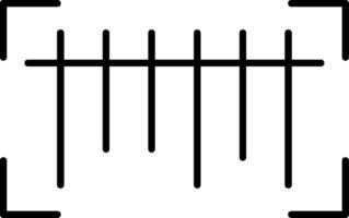 Barcode gefüllt Hälfte Schnitt Symbol vektor