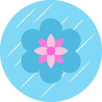 Blume eben Blau Kreis Symbol vektor