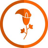 Arum Glyphe Orange Kreis Symbol vektor