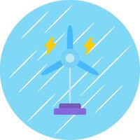 eolic Turbine eben Blau Kreis Symbol vektor