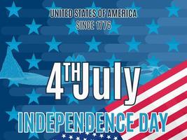 abstraktes Poster am Tag der Unabhängigkeit Amerikas. Vektorbild vektor