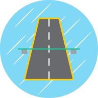 Autobahn eben Blau Kreis Symbol vektor