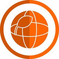 eco vänlig glyf orange cirkel ikon vektor