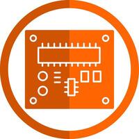 pcb Tafel Glyphe Orange Kreis Symbol vektor