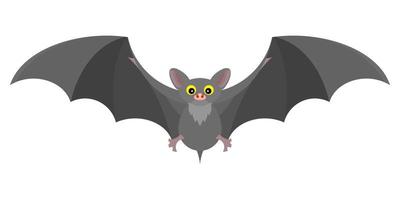 graue mystische Fledermaus flach fabelhaft interessant. stockbild vektor