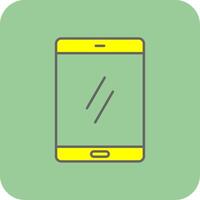 Smartphone gefüllt Gelb Symbol vektor