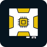 Motherboard-Glyphe zweifarbiges Symbol vektor