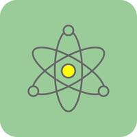 Atom gefüllt Gelb Symbol vektor