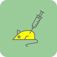Tier testen gefüllt Gelb Symbol vektor