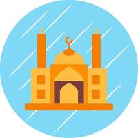 Moschee eben Blau Kreis Symbol vektor