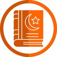 heilig Buch Glyphe Orange Kreis Symbol vektor