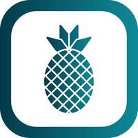 Ananas Glyphe Gradient runden Ecke Symbol vektor