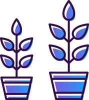 wachsen Pflanze Gradient gefüllt Symbol vektor