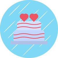 Hochzeit Kuchen eben Blau Kreis Symbol vektor