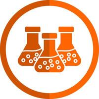 Chemie Glyphe Orange Kreis Symbol vektor